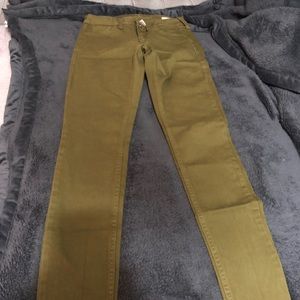 olive skinny jeans